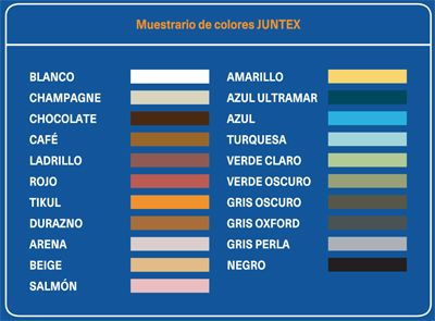 colores JUNTEX